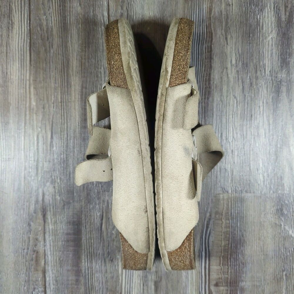 BIRKENSTOCK Arizona Tan Beige Birko-Flor Mens Slip On Sandals Size EU 45 US 12 - Picture 9 of 12